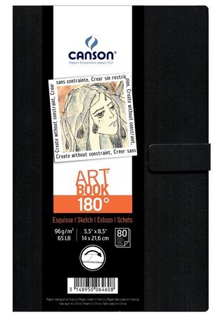 Bloc croquis artbook 180 degrés 140 x 216 mm 160 pages 96g canson