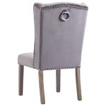 vidaXL Chaises à manger lot de 2 gris velours