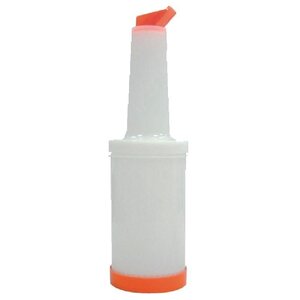 Bouteille verseuse de bar professionnelle 1 l - vogue - orange - plastique1 x330mm
