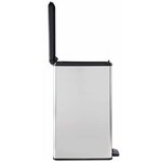 Curver poubelle slim à pédale deco 40 l argenté 240639