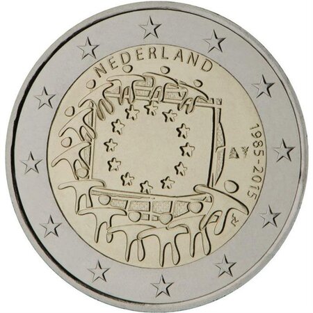 Pièce de monnaie 2 euro commémorative Pays-Bas 2015 – Drapeau européen
