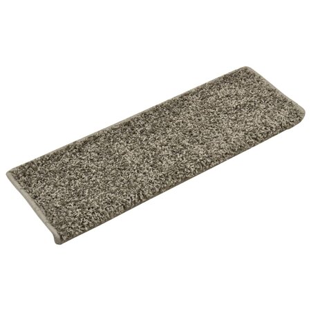 vidaXL Tapis d'escalier 15 Pièces 65x21x4 cm Gris
