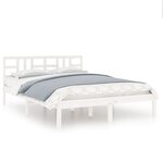 vidaXL Cadre de lit Blanc Bois massif 120x200 cm