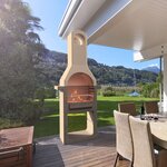 vidaXL Support de barbecue au charbon de bois Béton avec cheminée
