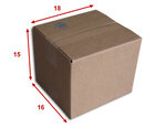 Lot de 100 boîtes carton (n°5) format 180x160x150 mm