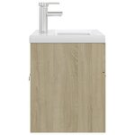 vidaXL Armoire d'évier avec lavabo intégré Chêne sonoma Aggloméré
