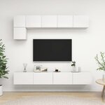 vidaXL Ensemble de meuble TV 5 Pièces Blanc Aggloméré