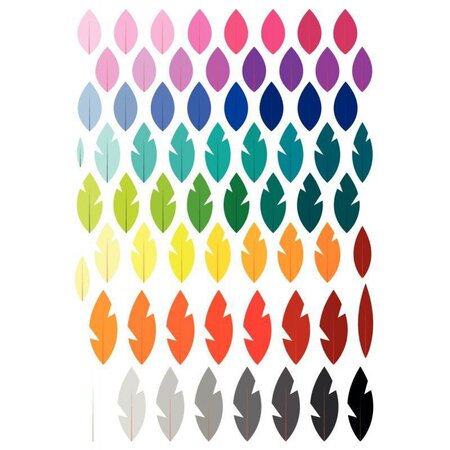 Pochette de 1 320 gommettes Decoraty adhésives repositionnables motif plumes