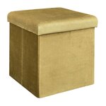 Pouf coffre de rangement velours côtelé giullia