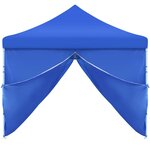 vidaXL Tente de réception pliable avec 8 parois 3x9 m Bleu