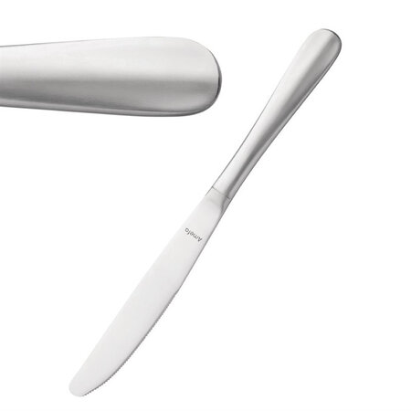 Couteaux de table pour restaurant en inox - lot de 12 - baguette amefa -  - inox 18/10 211x50x40mm