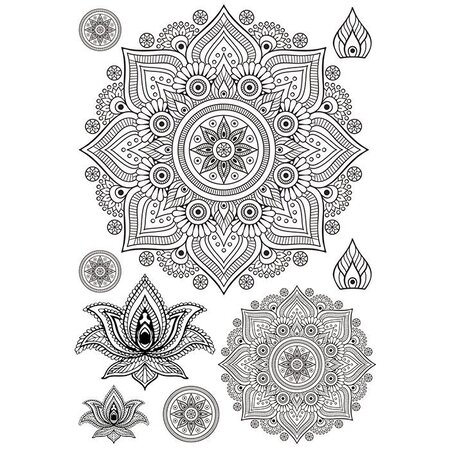 Transfert Thermocollant Mandala Noir A4