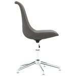 vidaXL Chaise pivotante de salle à manger Gris clair Tissu