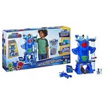 Pyjamasques - qg de luxe - quartier général - jouet préscolaire avec 2 figurines et 1 véhicule - pour enfants des 3 ans