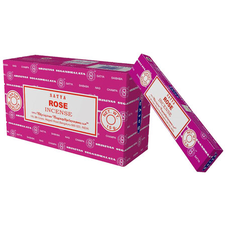 Encens satya rose - 12  boites de 15 grammes