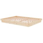 vidaXL Cadre de lit Bois massif 150x200 cm Grand