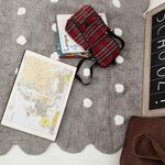 Tapis coton forme biscuit - gris - 120 x 160