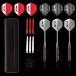 Xqmax darts jeu de 30 fléchettes nickelées 18g pointe souple qd7000690