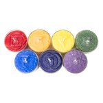 Set cadeau chakras avec 7 bougies chauffe-plat parfumées
