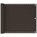 vidaXL Écran de balcon Marron 75x500 cm PEHD