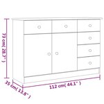 vidaXL Buffet ALTA 112x35x73 cm bois massif de pin