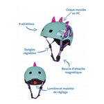 Casque velo et trottinette dragon 3D taille M