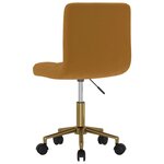 vidaXL Chaises pivotantes à manger lot de 2 marron velours