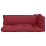 vidaXL Coussins de palette 3 Pièces rouge tissu