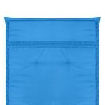 vidaXL Coussins de chaise de jardin à dossier haut lot de 4 bleu tissu