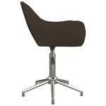 vidaXL Chaises pivotantes à manger lot de 4 marron foncé tissu