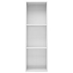 vidaXL Bibliothèque/Meuble TV Blanc brillant 36x30x114 cm Aggloméré