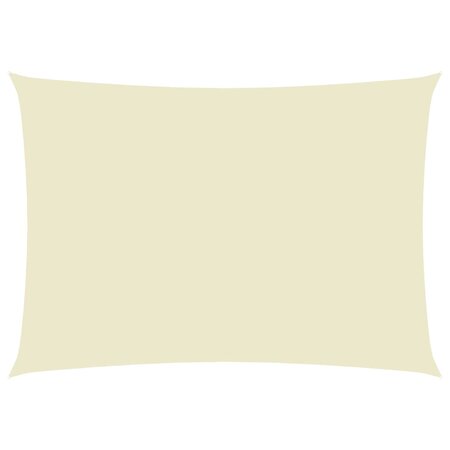 vidaXL Voile de parasol Tissu Oxford rectangulaire 2 5x5 m Crème