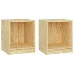 vidaXL Tables de chevet 2 Pièces 35 5x33 5x41 5 cm Bois de pin massif