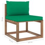 vidaXL Salon palette de jardin 6 Pièces et coussins Bois de pin imprégné