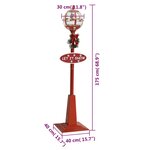 vidaXL Lampadaire de Noël avec Père Noël 175 cm LED