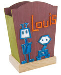 Porte crayons en bois 10 x 7 50 x 15 cm