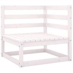 vidaXL Salon de jardin 8 Pièces Blanc Bois de pin massif