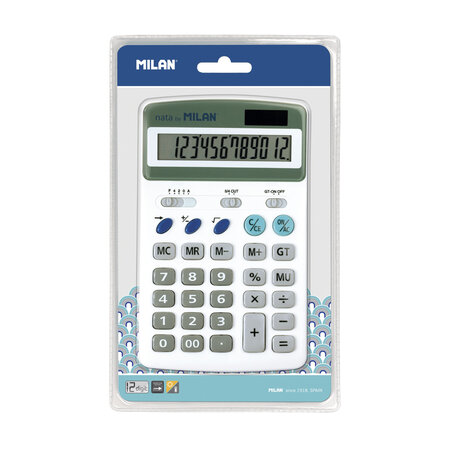 Calculatrice blanche 12 chiffres