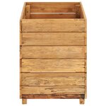 vidaXL Lit surélevé 50x40x55 cm Bois massif de teck et acier