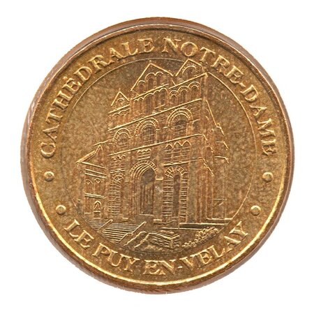 Mini médaille monnaie de paris 2007 - cathédrale notre-dame du puy-en-velay
