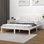 vidaXL Cadre de lit Blanc Bois de pin massif 180x200 cm Super King