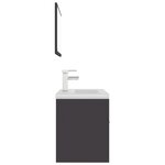 vidaXL Ensemble de meubles de salle de bain Gris Aggloméré