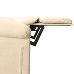 vidaXL Fauteuil électrique de massage Crème Tissu