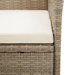 vidaXL Ensemble de salle à manger de jardin 5 Pièces Beige
