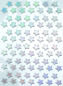 Stickers étoile Argenté 1 5 cm 78 pièces