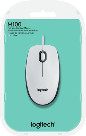 Souris filaire logitech m100 (noir/blanc)