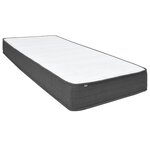 vidaXL Sommier tapissier Gris foncé Tissu 180x200 cm
