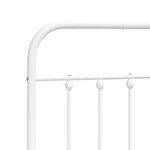 vidaXL Cadre de lit métal avec tête de lit blanc 183x213 cm