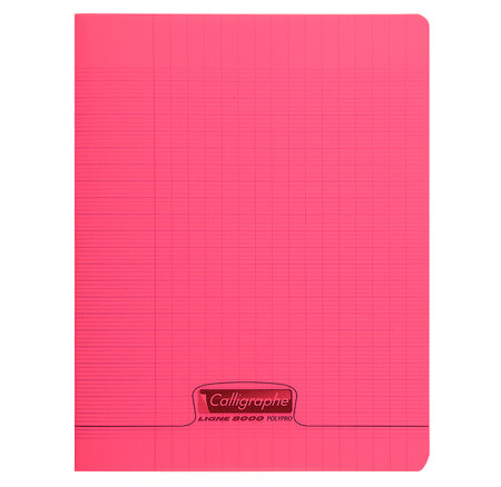 Cahier piqué polypro 17x22 cm 96 p séyès 90g rouge calligraphe