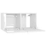 vidaXL Ensemble de meubles TV 5 Pièces Blanc brillant Aggloméré